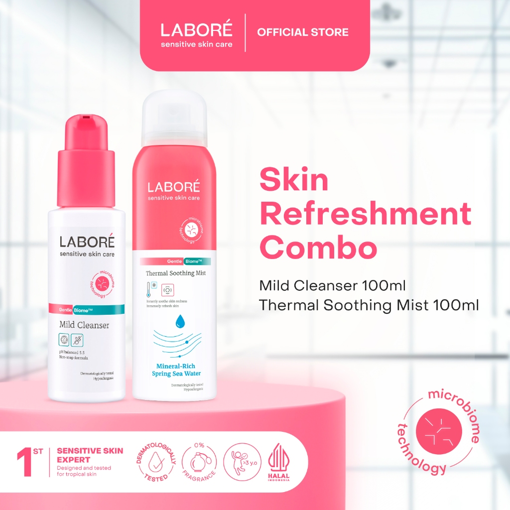 Labore Skin Refreshment Combo Package (Mild Cleanser 100ml, Thermal Soothing Mist 100ml) - Paket Bun