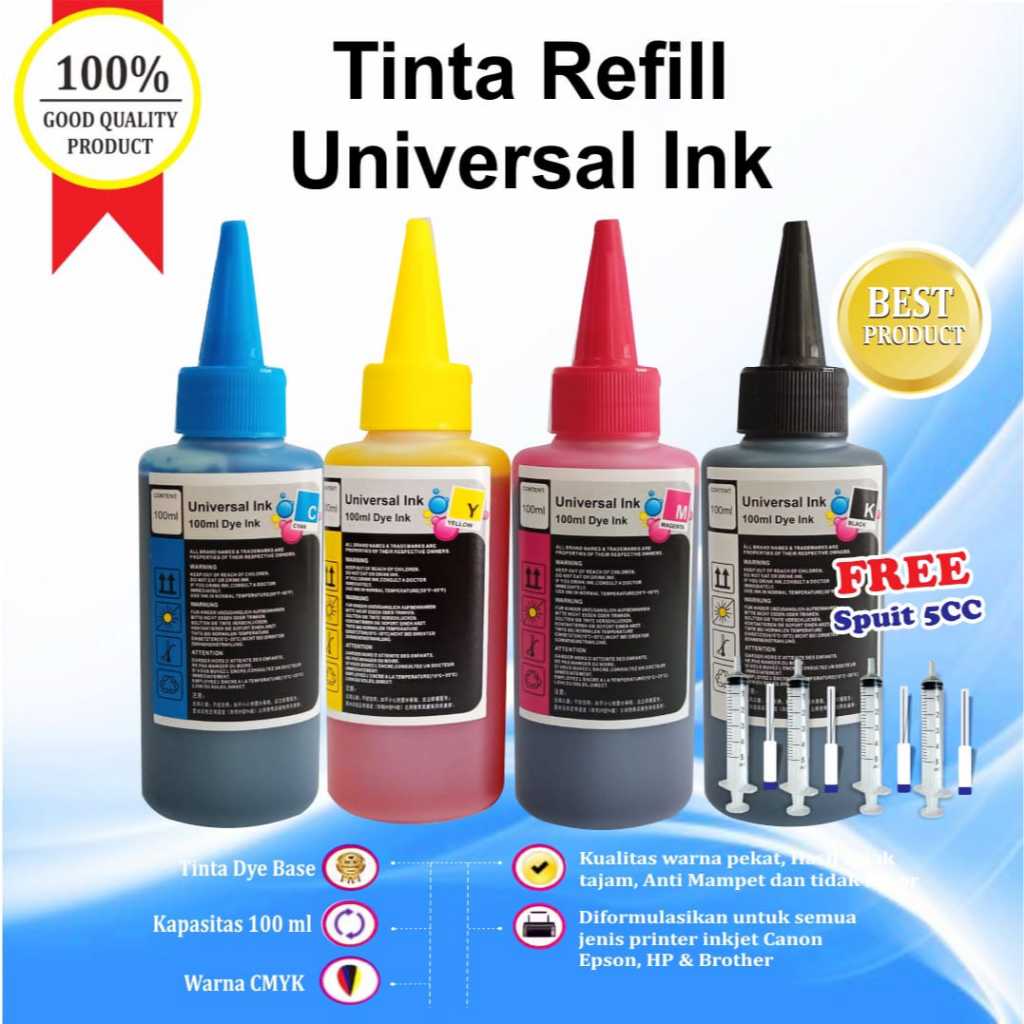 Tinta Refill Cartridge HP 682 Black Color 2135 2335 2336 2337 + Spuit