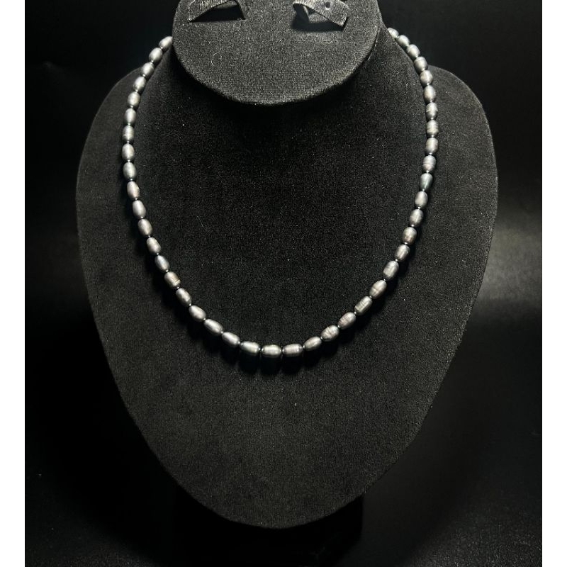 Kalung Full Mutiara Hitam - Mutiara Air Tawar Asli Bersertifikat