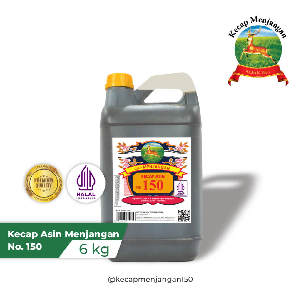

Kecap Asin Menjangan No. 150 - 6kg