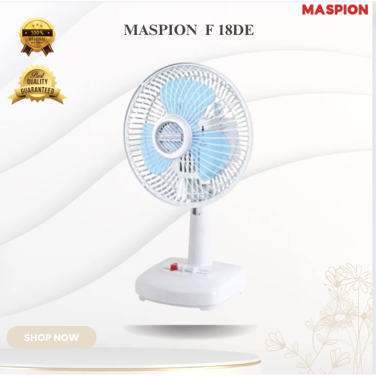 MASPION KIPAS ANGIN F 18DE DESK FAN 18 DE/F 18 DE/F-18DE/F18DE/F18 DE/KIPAS ANGIN MEJA 7 INCH