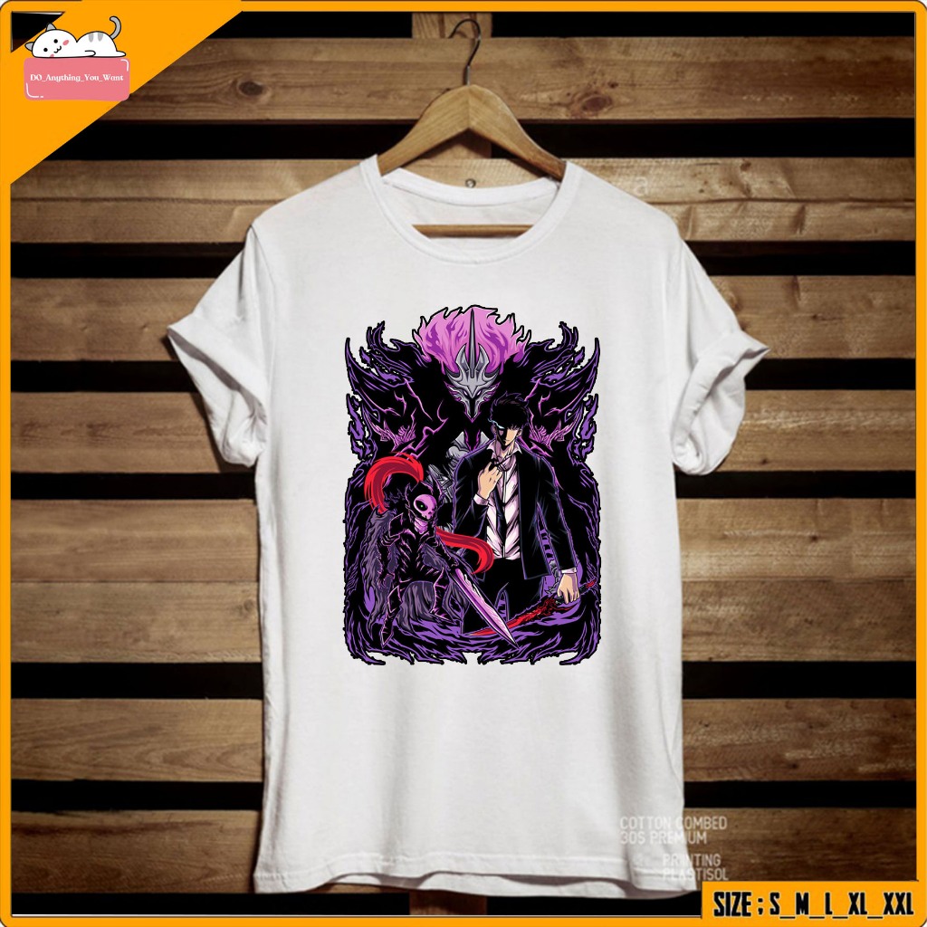 KAOS SOLO LEVELING - KAOS SUNG JINWOO ASHBORN & IGRIS - BAJU SOLO LEVELING ARISE