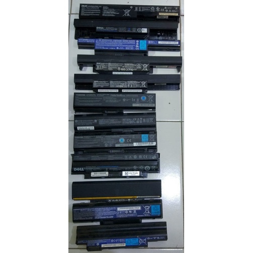 Baterai Laptop 6 Cell Batangan Second Bekas Rusak Drop untuk Refill