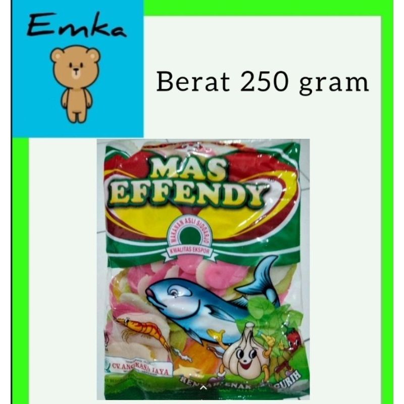 

Kerupuk/krupuk bawang cap Effendy berat 250 gram perpack