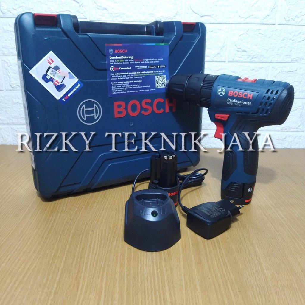 MESIN BOR BATERAI BOSCH GSB 120 LI CORDLESS IMPACT DRILL BOR TEMBOK BATERAI 10 MM 120 LI