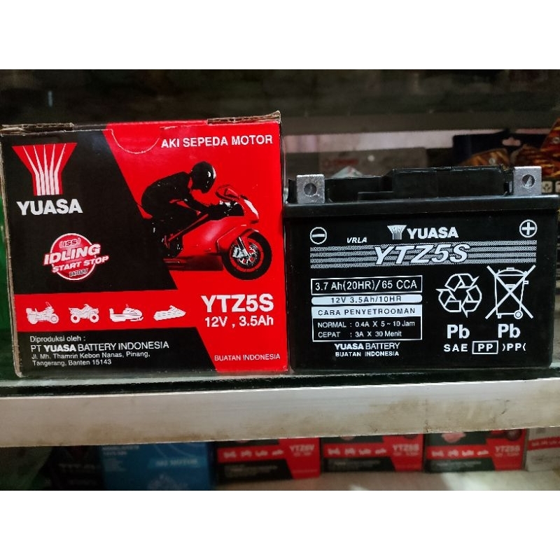 100%ORI ACCU AKI YUASA YTZ5S AKI BEAT KARISMA REVO DLL
