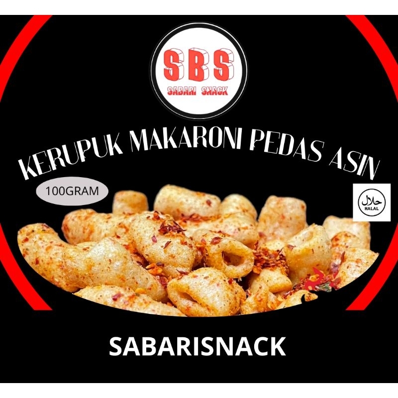 

SABARISNACK 100GRAM CEMILAN SNACK KERUPUK MAKARONI PEDAS ASIN MANTAP