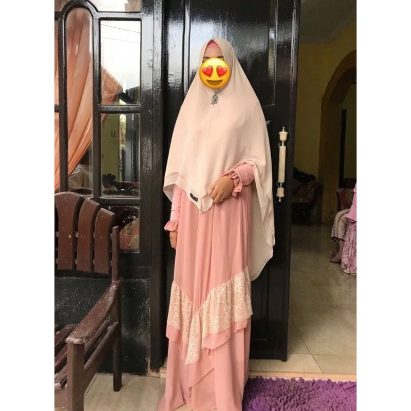 PRELOVED RANEE BRUGMAN RAYA DRESS GAMIS SYARI SET KHIMAR