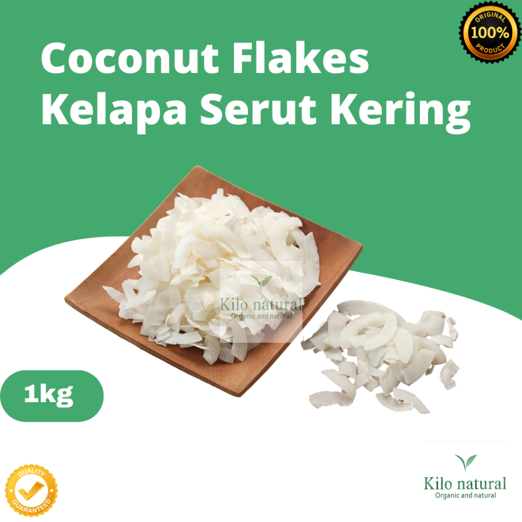 

Coconut Flakes 1kg / Kelapa Kering Serut 1kg (Unsweetened)