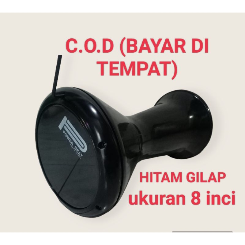 Darbuka 8 inci / hitam gilap bonus kunci L