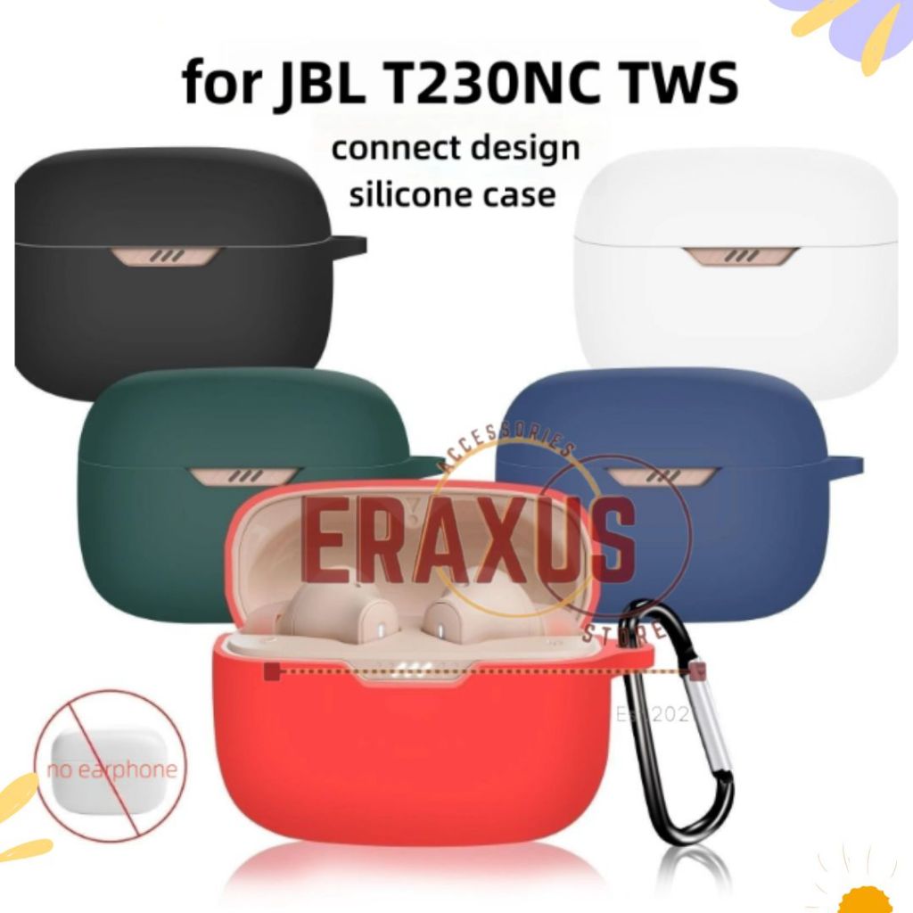 [Eraxus] Case JBL Tune 230NC Pelindung Earphone Premium Soft Silicone Protective Shell with Hook Car