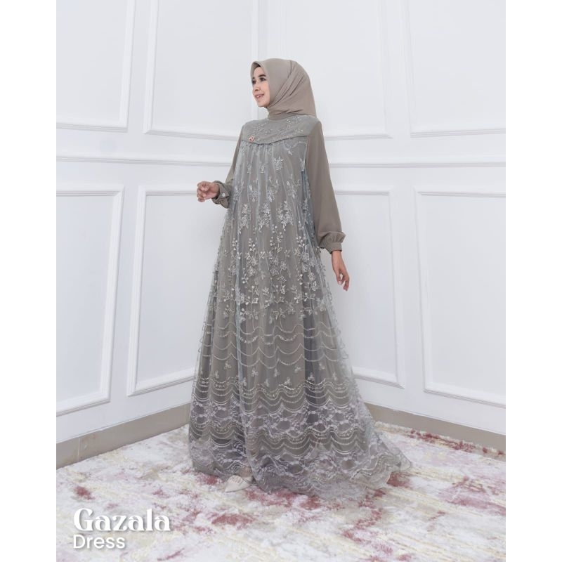 GAZALA DRESS BY MAREVI/GAMIS MAREVI PREMIUM/MAREVI DRESS/GAMIS TERLARIS/GAMIS ORIGINAL/DRESS PREMIUM