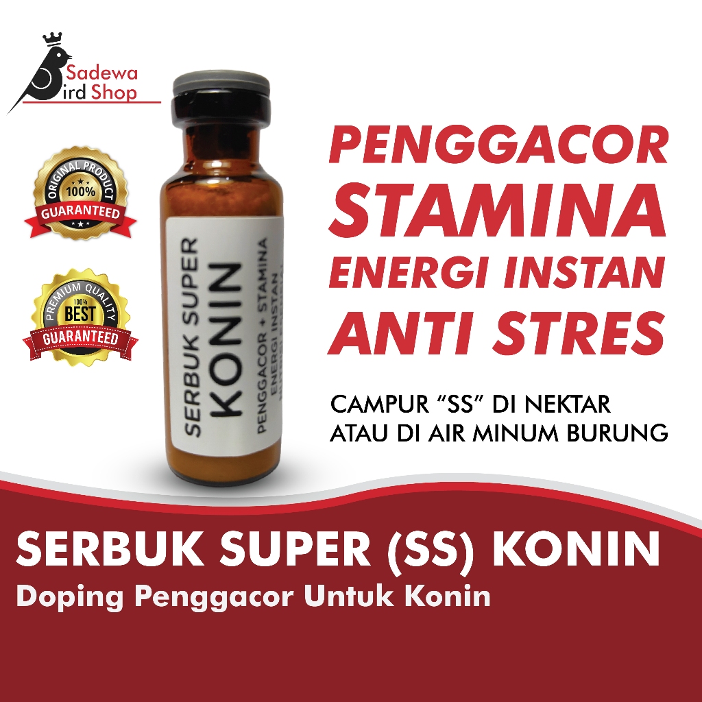 SERBUK SUPER (SS) KONIN, DOPING PENGGACOR DOSIS TINGGI KHUSUS BURUNG KOLIBRI NINJA | SMART MASTERING