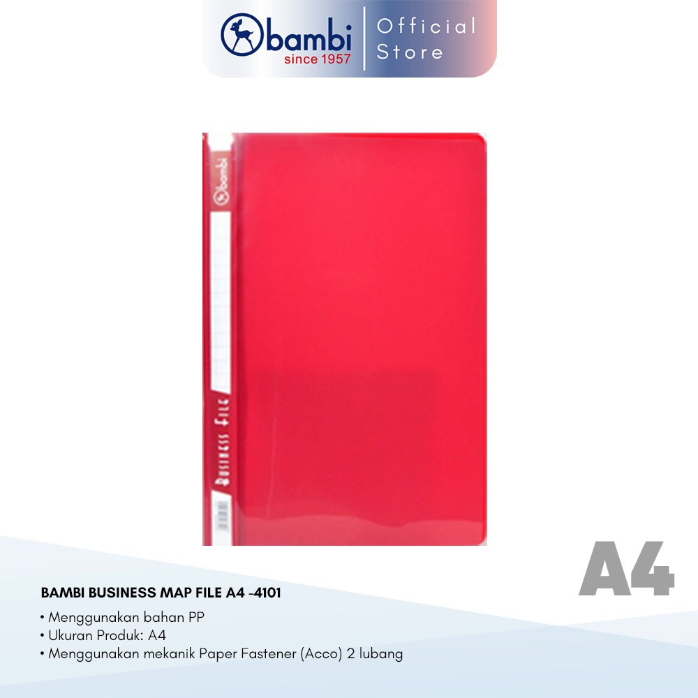 

Bambi Business File Schnelhecter Map Dokumen A4 Include Acco All Color Pack 1 Lusin Original