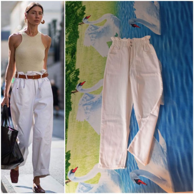 INGNI Paperbag Waist Baggy Jeans