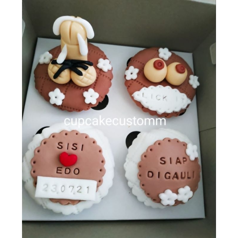 

cupcake tema bridal shower dewasa 4pc