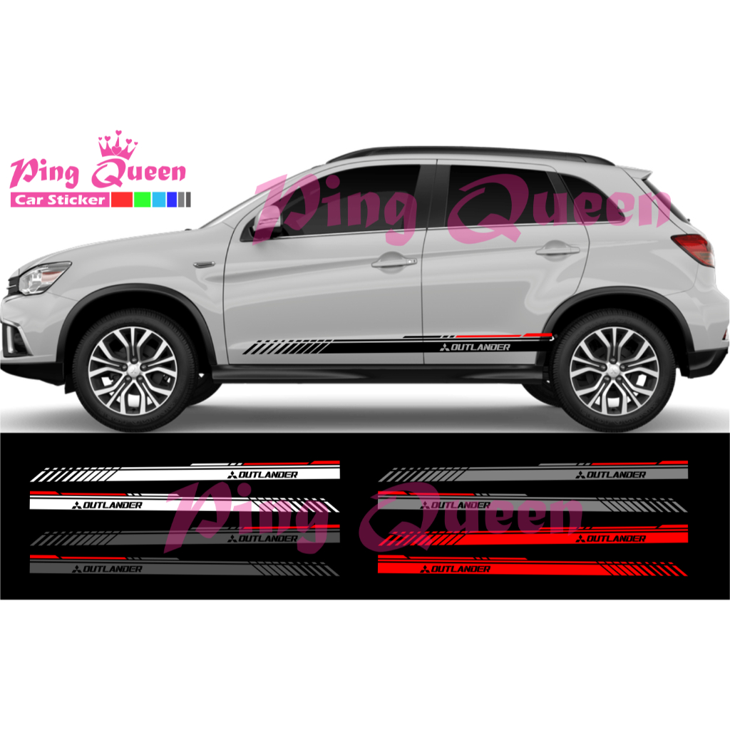 Sticker stiker mobil Outlander striping sticker list mobil Mitsubishi Outlander