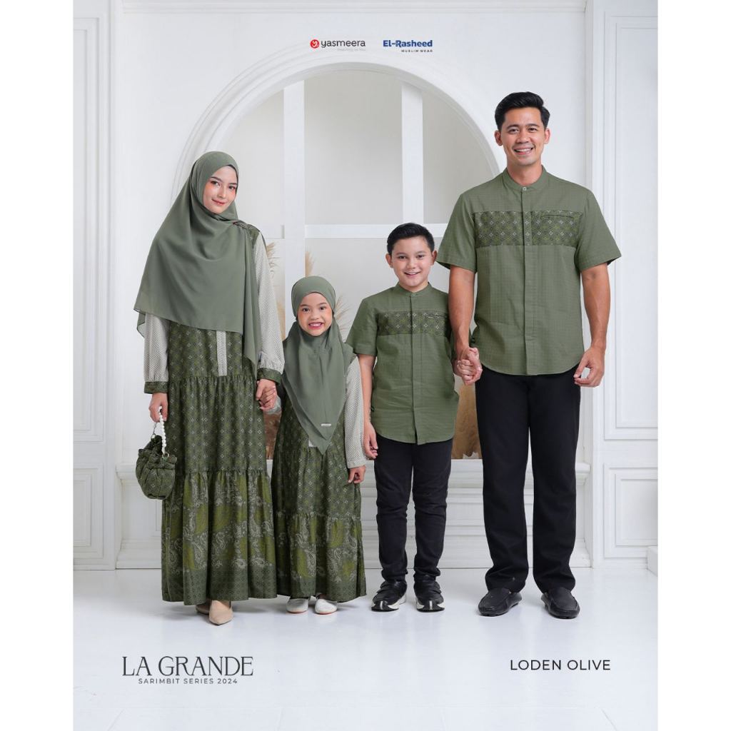 READY STOCK Yasmeera - Sarimbit Keluarga 2024 Terbaru La Grande Yasmeera  Pakaian Muslim Putih Coupl
