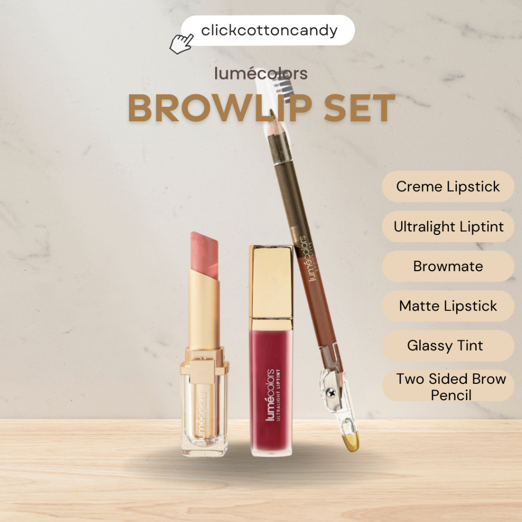 Lumecolors Perfect BROWLIPSET Paket Bundling Lipstick Liptint Browmate