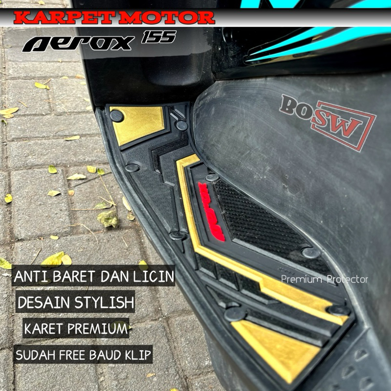 Karpet Motor Aerox 155 Connected Aksesoris Motor Bahan Karet