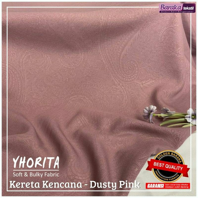 Kain Embos Yhorita Emboza  Premium Tebal Lembut Bahan Abaya Gamis meteran  0.5m Baraka Tekstil