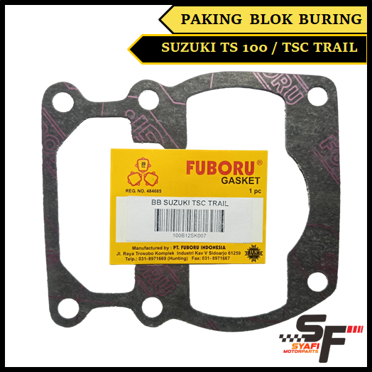 PAKING BLOK BURING TS 100 / TSC TRAIL / TS100 GASKET PERPAK BAWAH / KAS FUBORU