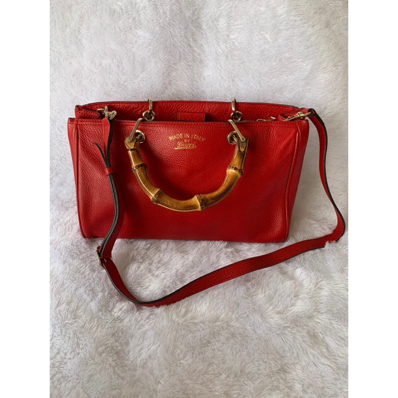 TAS BAMBOO GUCCI RED