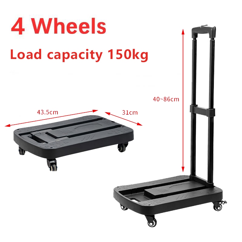 Purvisco - Troli Lipat Troli Barang 4 Roda Foldable Trolley Barang Lipat Trolley Hand Trolley Lipat