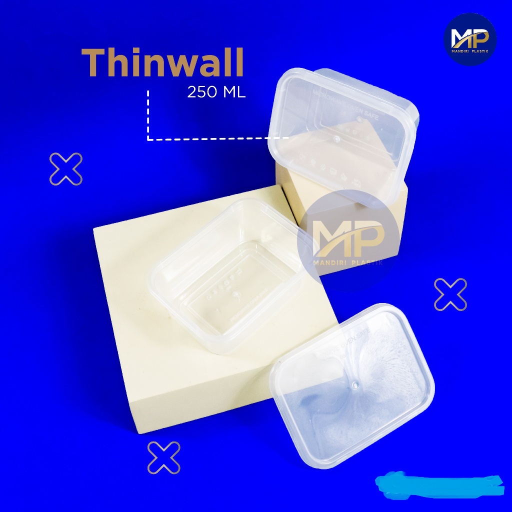 Thinwall OT 250 OTI Food Container KOTAK 250ml / Cup Plastik Puding 250ml -25pcs