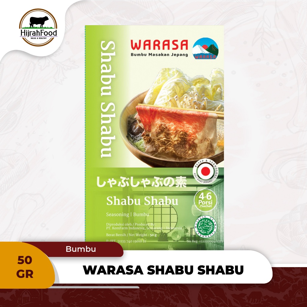 

Warasa Shabu-shabu 50 gram Seasoning Bumbu Instan Khas Jepang