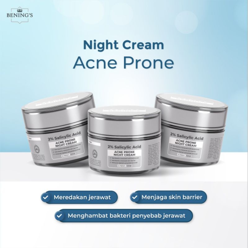 Night Cream Acne Bening Skincare dr Oky Pratama Menghilangkan Jerawat Dalam 14 Hari