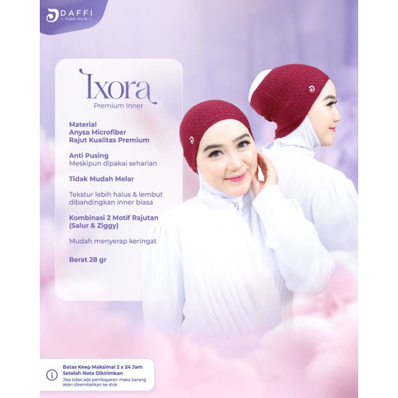 IXORA INNER RAJUT ANTI PUSING // INNER PREMIUM ORIGINAL BY DAFFI HIJAB