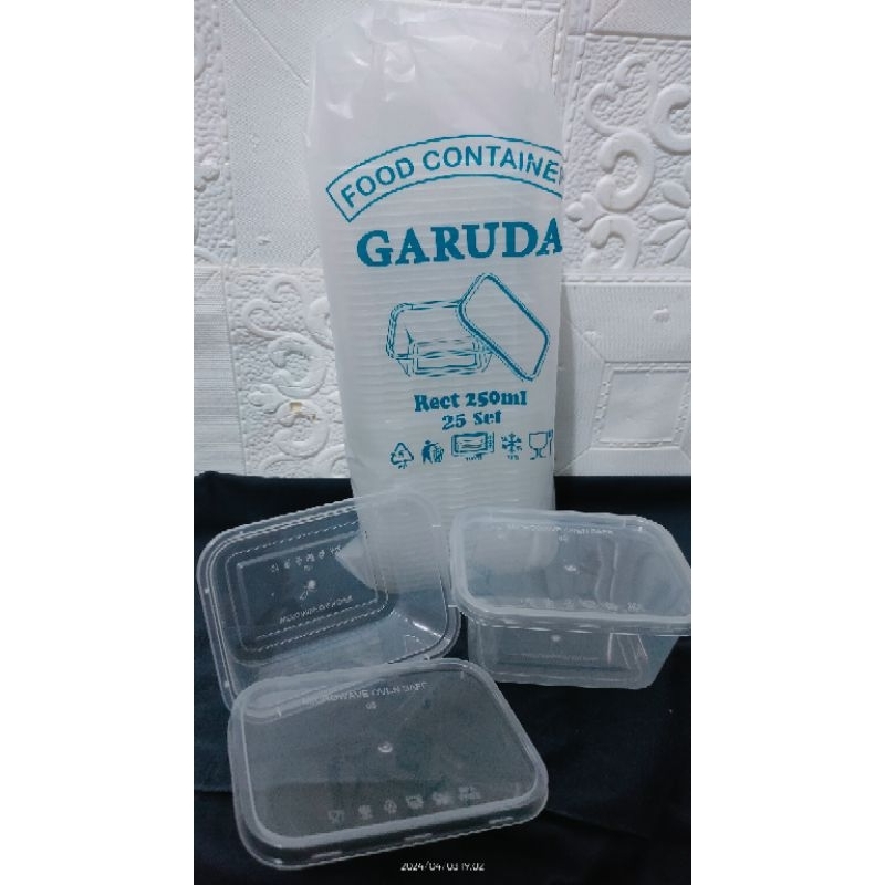 (Khusus Batam) food container Garuda 250ml