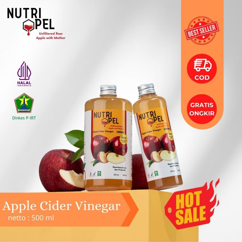 

Nutri Apel Cuka Apel Original 500ml With Mother - Apple Cider Vinegar