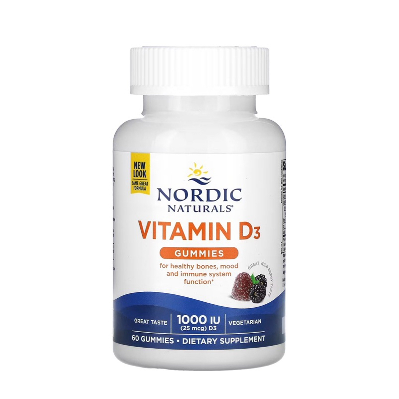 Nordic Naturals Vitamin D3 Gummies Wild Berry 1000 IU 60 Gummies