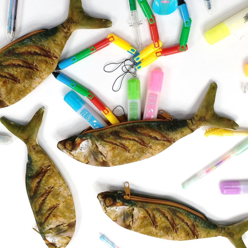 

Terbatas Tempat pensil 29x8m Ikan Kembung GRENG rillraftingLinen ka unik w ewe ulang tahun A88