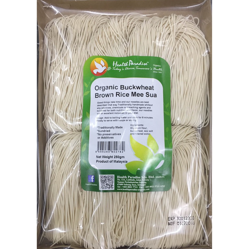 

Best Health Paradise Buckwheat Brown Rice Mee Sua 25gr 8GF