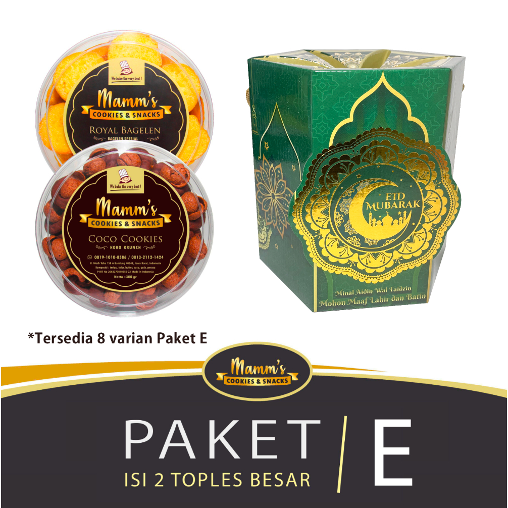 

Paket E - Hampers Lebaran Cookies Parcel Kue Kering Kuker Hari Raya Idul Fitri isi 2 toples besar