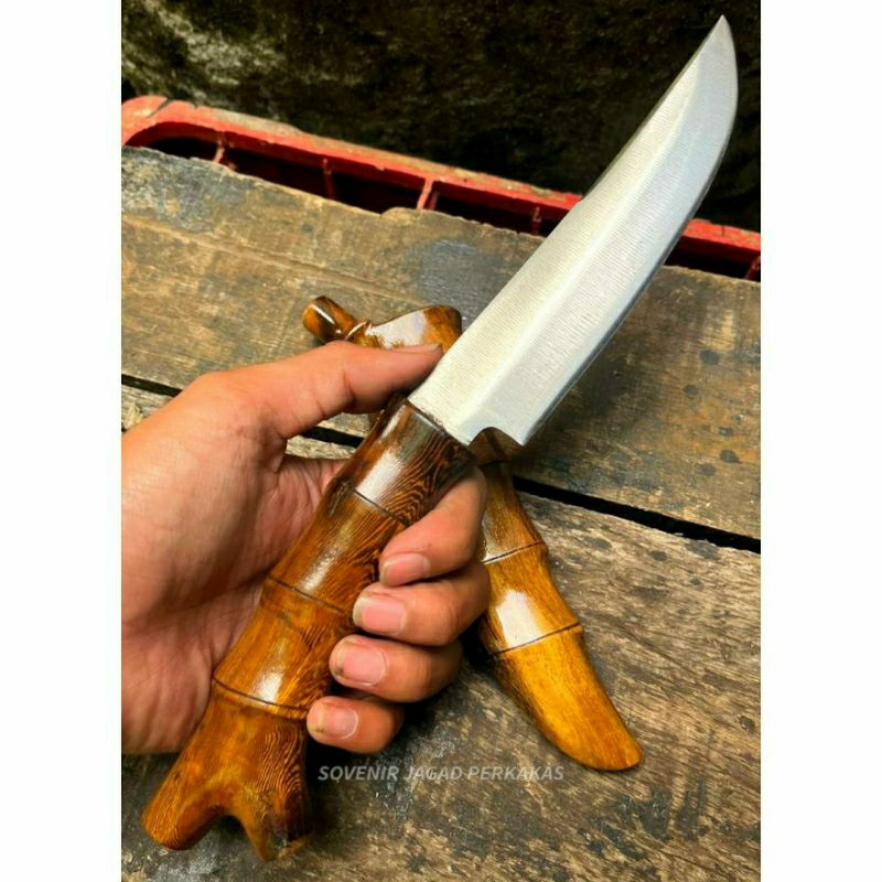 Pisau Seset Model Bambu Petuk Pethuk Natural Bamboo Stylish Baja Per Asli