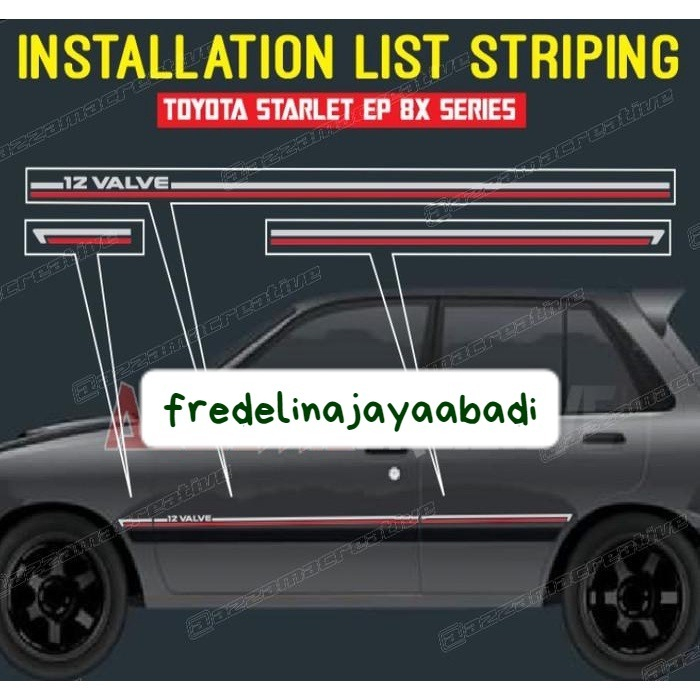Stiker List Striping Starlet Kapsul