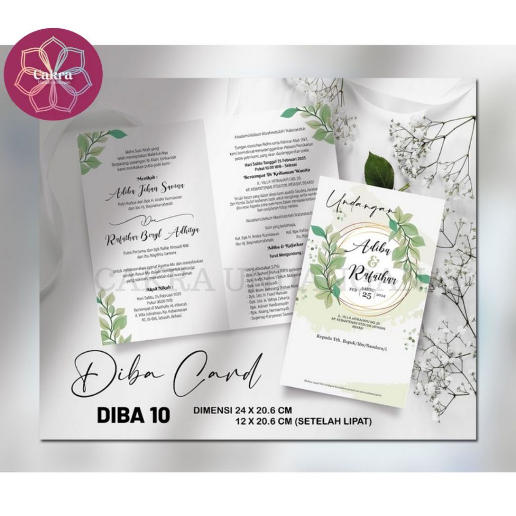 

Diba 10 Blangko Undangan Pernikahan CAKRA