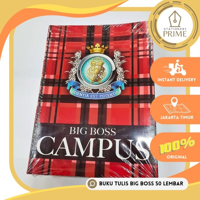 

HJK Buku Tulis Big Boss Campus 50 Lembar ( 1 Pack isi 10 Buku )