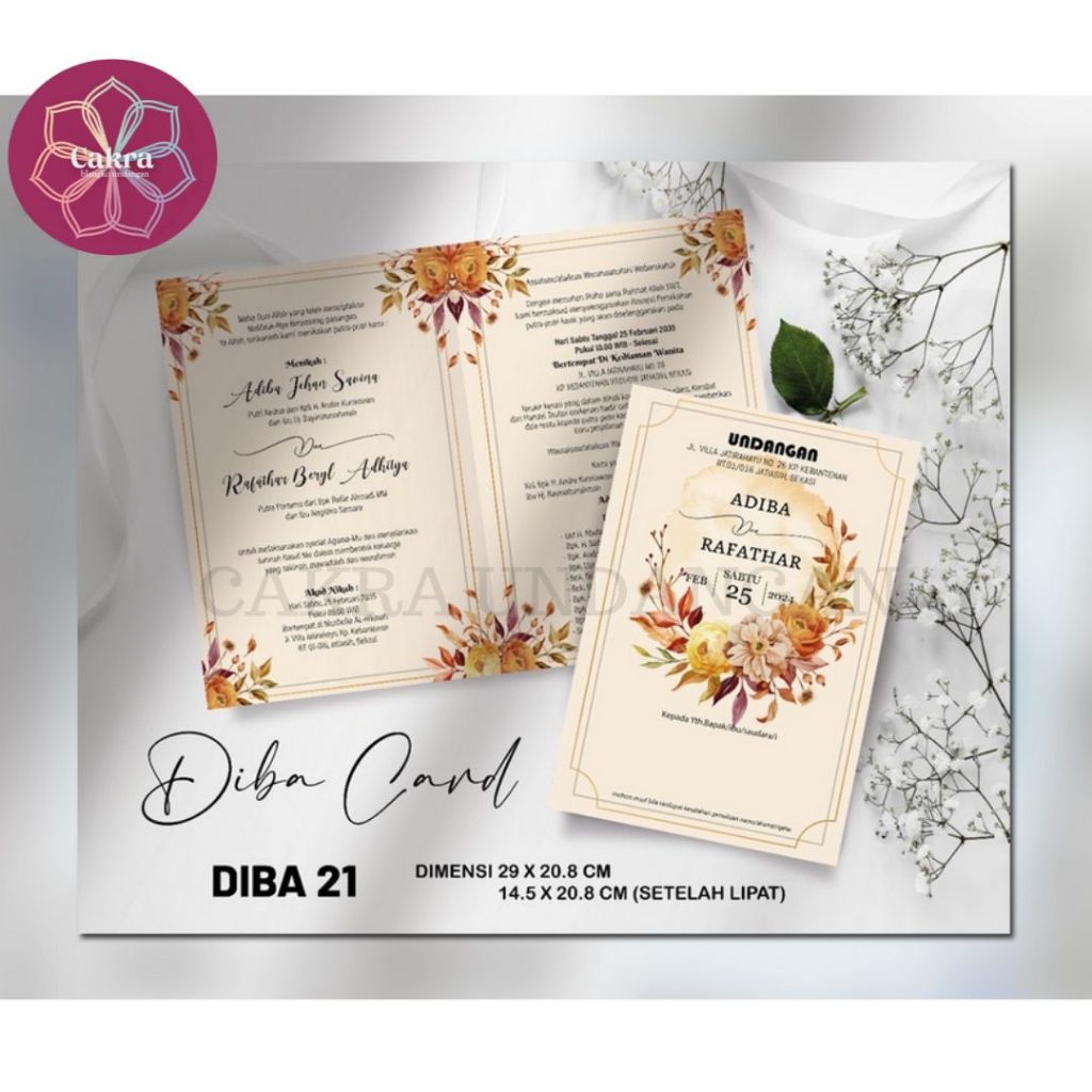 

Diba 21 Blangko Undangan Pernikahan CAKRA