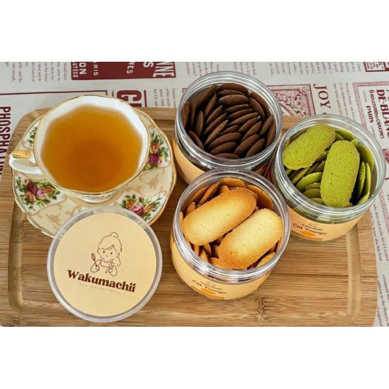 

Lidah Kucing (Kattetong) Vanilla, Cokelat, Matcha