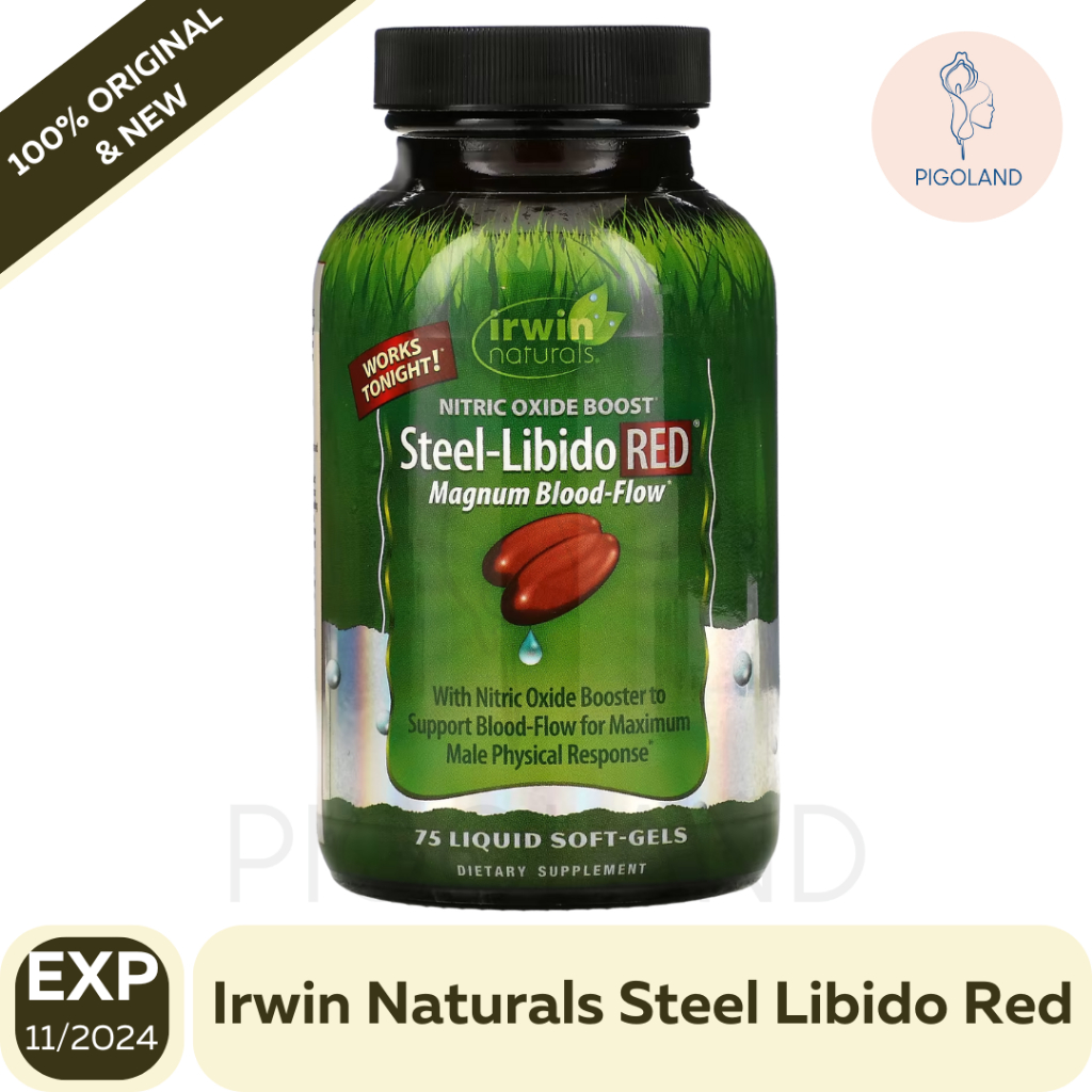 Irwin Naturals Steel-Libido Red Suplemen Vitalitas Pria 75 Softgels