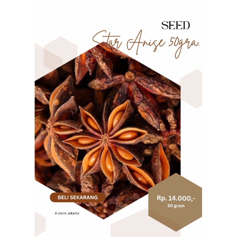 

star anise 50 gram / bunga lawang