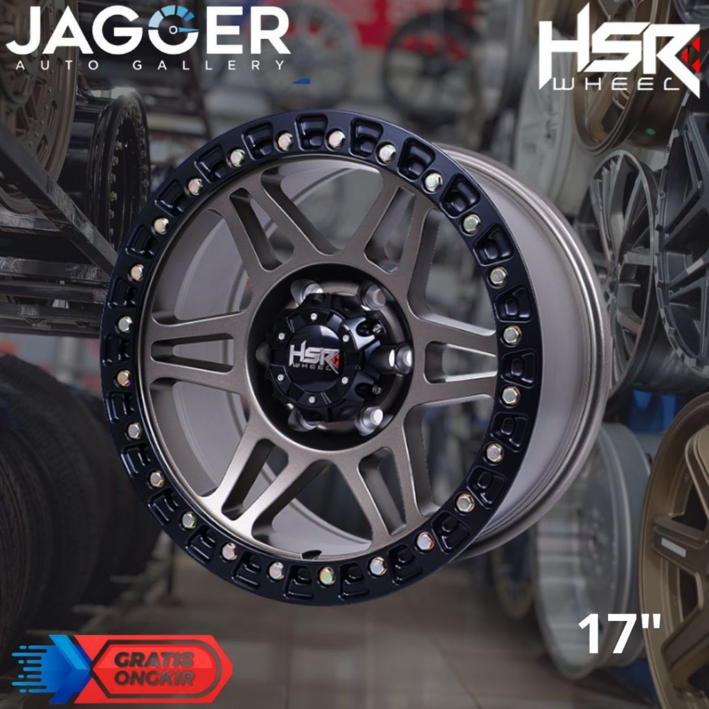 Velg mobil triton, pajero, hilux, fortuner ring 17 HSR ABIKO