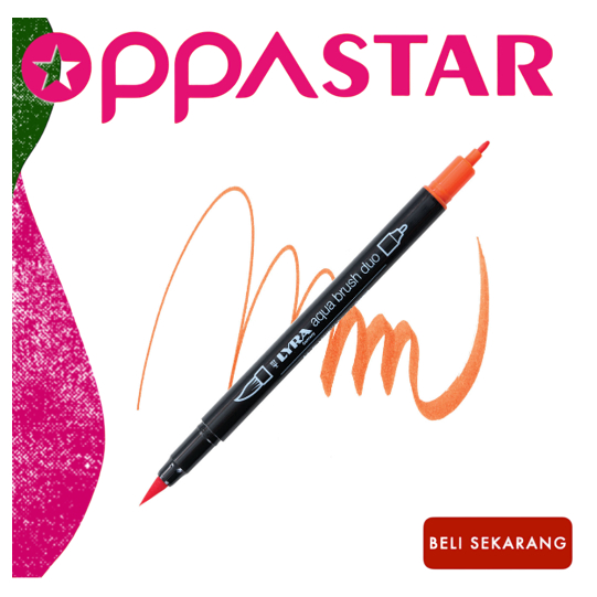 

Spidol Marker Dual Brush Pen Lyra Germany Aqua Brush Duo Permanent Orange 6520013 - Satuan