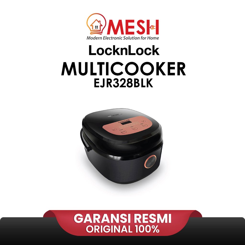 LocknLock EJR328BLK Multi Cooker Digital Low Carbo 2 Liter-Penanak Nasi-Pemasak Nasi-Original-New Ar