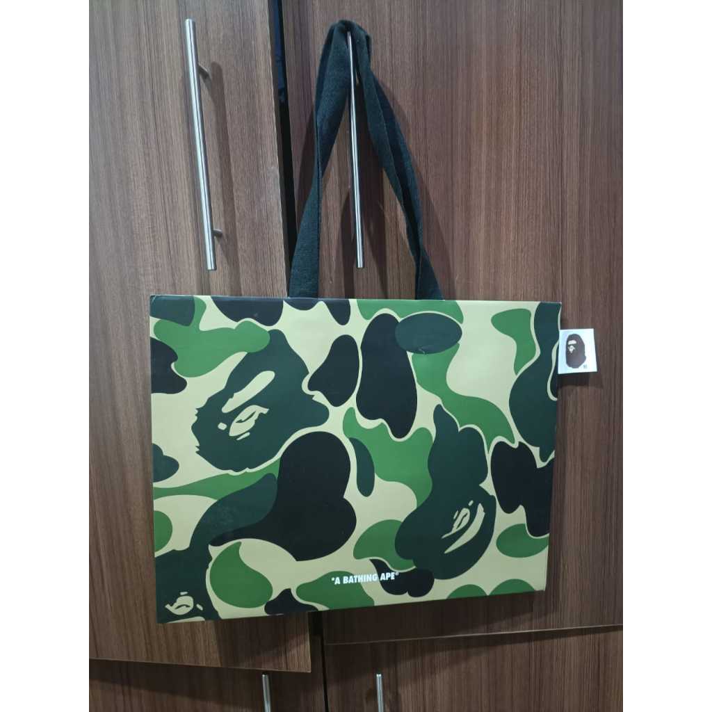 

Paper Bag A Bathing Ape Green Camo Medium Paperbag Bape Japan Jepang